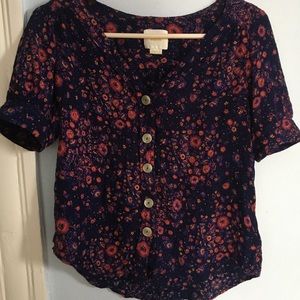 Maeve Floral Button Up Blouse